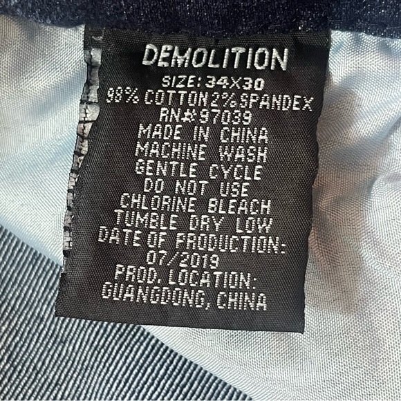 Demolition Black Label Acid Splash Distressed Jeans 34/30 - Picture 10 of 14